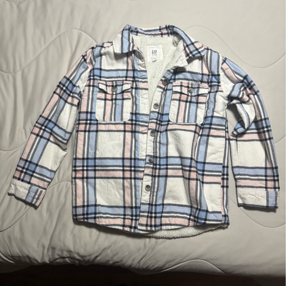 GAP Kids wool-Lined Plaid Shirt